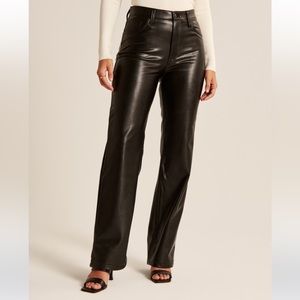 Abercrombie & Fitch Vegan Leather High Rise 90s Relaxed Pants
